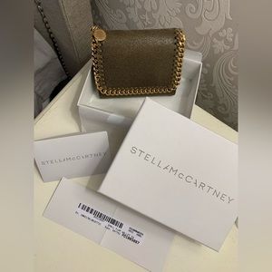 STELLA MCCARTNEY Khaki/Olive Small Falabella Wallet